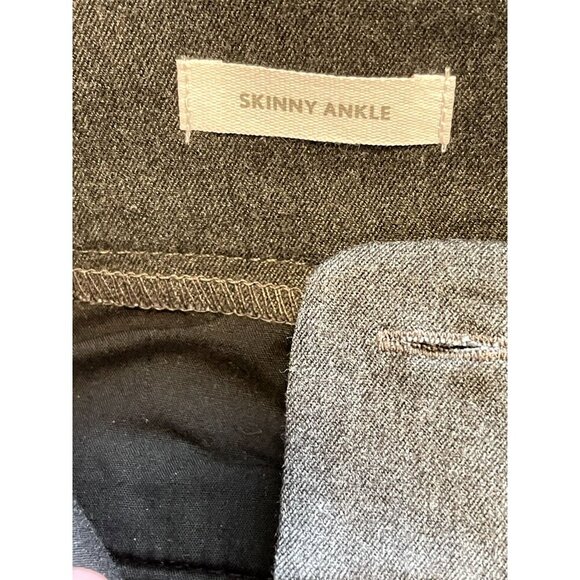 NWT LOFT Skinny Ankle Twill Gray Slacks Pants 4 Career business casual office - Picture 4 of 8